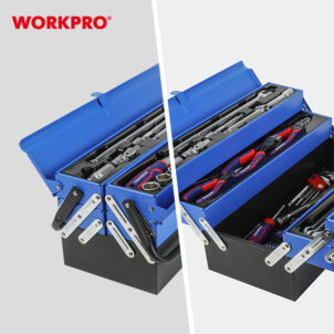 TOOL SET WITH 5-TRAY CANTILEVER TOOLBOX 93PC WORKPRO - Image 6