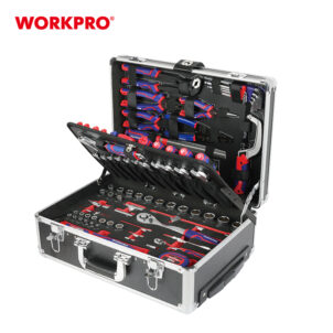 WORKPRO 145PC ALUMINUM BOX TOOL SET WITH PULL ROD