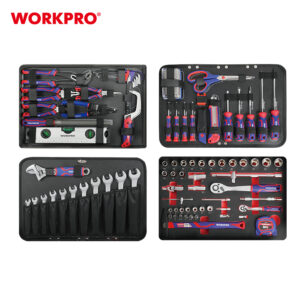 WORKPRO 145PC ALUMINUM BOX TOOL SET WITH PULL ROD - Image 3