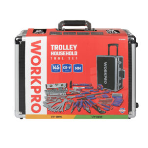 WORKPRO 145PC ALUMINUM BOX TOOL SET WITH PULL ROD - Image 6