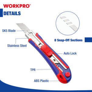 AUTO-LOAD SNAP-OFF KNIFE 18MM WORKPRO - Image 2
