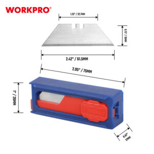 UTILITY KNIFE BLADES WITH HEAVY DUTY BOX 10PC SK5 WORKPRO - Image 2