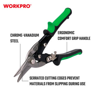 RIGHT CUT AVIATION TIN SNIP 250MM (10") WORKPRO - Image 5