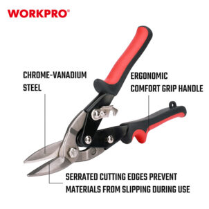 LEFT CUT AVIATION TIN SNIP 250MM (10") WORKPRO - Image 5
