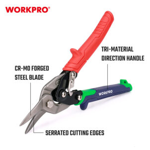 RIGHT CUT AVIATION TIN SNIP 250MM (10") WORKPRO - Image 5