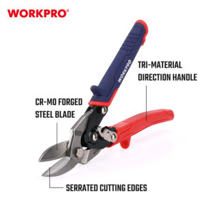 LEFT CUT AVIATION TIN SNIP 250MM (10") WORKPRO - Image 4