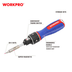 DOUBLE DRIVE FULL SIZE SCREWDRIVER  6-IN-1 WORKPRO - Image 5