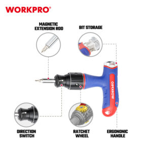 DOUBLE DRIVE T-HANDLE SCREWDRIVER 7-IN-1 WORKPRO - Image 6