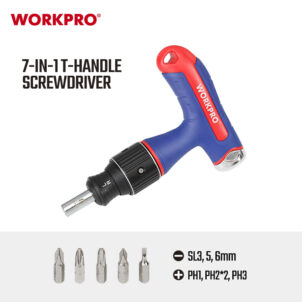 DOUBLE DRIVE T-HANDLE SCREWDRIVER 7-IN-1 WORKPRO - Image 4