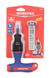 DOUBLE DRIVE T-HANDLE SCREWDRIVER 7-IN-1 WORKPRO - Image 2