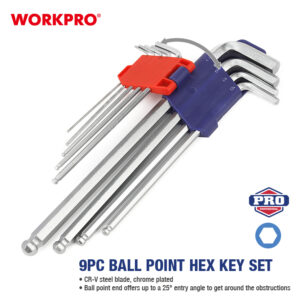 LONG ARM BALL POINT HEX KEY SET(METRIC) 9PC WORKPRO - Image 5