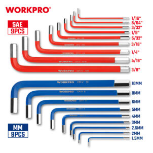 LONG ARM HEX KEY SET 18PC WORKPRO