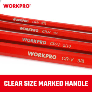 LONG ARM HEX KEY SET 18PC WORKPRO - Image 3