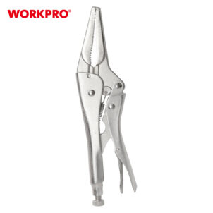 LONG NOSE STRAIGHT JAW LOCKING PLIERS 165MM (6-1/2") CR-V WORKPRO - Image 2