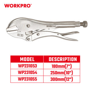 STRAIGHT JAW LOCKING PLIERS 180MM (7) CR-V WORKPRO - Image 2