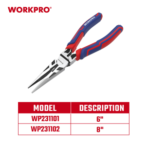 LONG NOSE PLIERS 8" CR-V WORKPRO - Image 5