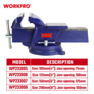 BENCH VISE WITH SWIVEL BASE 150MM (6") WORKPRO - Image 3