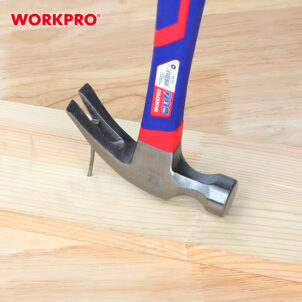 CURVED CLAW HAMMER WITH FIBERGLASS HANDLE 450G (450G (16OZ)) WORKPRO - Image 5