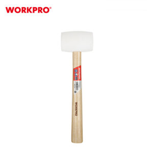 RUBBER MALLET WITH WOOD HANDLE(WHITE) 450G (16OZ) WORKPRO