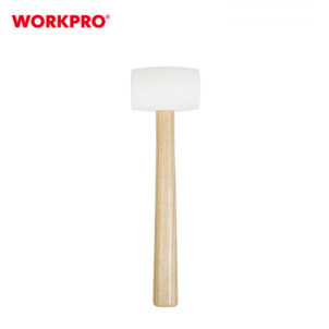RUBBER MALLET WITH WOOD HANDLE(WHITE) 450G (16OZ) WORKPRO - Image 2