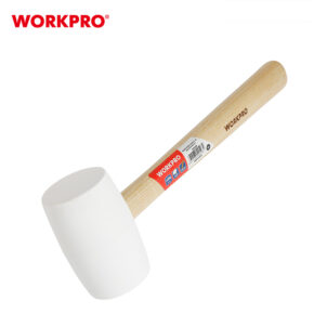 RUBBER MALLET WITH WOOD HANDLE(WHITE) 450G (16OZ) WORKPRO - Image 3