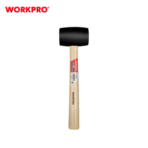 RUBBER MALLET WITH WOOD HANDLE(BLACK) 450G (16OZ) WORKPRO