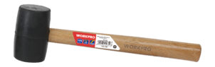 RUBBER MALLET WITH WOOD HANDLE(BLACK) 450G (16OZ) WORKPRO - Image 5