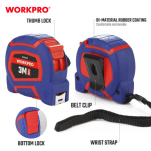 TAPE MEASURE WITH NYLON COATED BLADE 3M(10FT) X16MM WORKPRO - Image 3