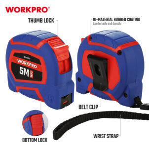 TAPE MEASURE WITH NYLON COATED BLADE 5M(16FT) X19MM WORKPRO - Image 8