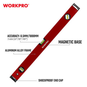 ALUMINUM MAGNETIC BOX LEVEL 600MM WORKPRO - Image 7