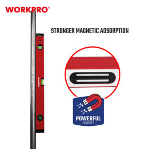 ALUMINUM MAGNETIC BOX LEVEL 600MM WORKPRO - Image 2