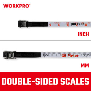 OPEN REEL FIBERGLASS LONG TAPE RULER 100M WORKPRO - Image 3