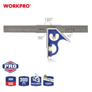 ALUMINUM COMBINATION SQUARE 300MM (12") WORKPRO