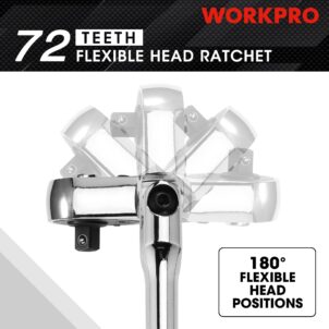 DRIVE FLEX HEAD RATCHET HANDLE 1/2" WORKPRO - Image 7