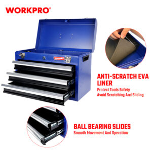 THREE DRAWER TOOLBOX, 51X26.5X35CM WORKPRO - Image 4