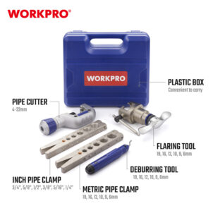 FLARING TOOL KIT 5PC (SAE & METRIC) WORKPRO - Image 3