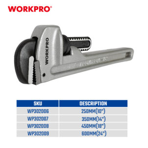 ALUMINUM PIPE WRENCH 600MM (24") WORKPRO - Image 2