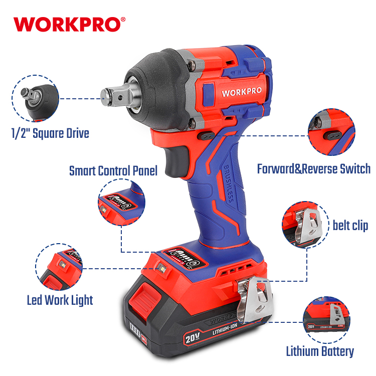 20V BRUSHLESS IMPACT WRENCH SET WP390228